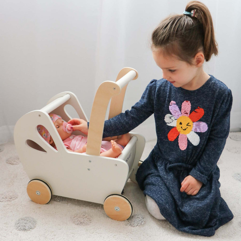 Moover Essential Dolls Pram Coral Toot Toot Toys