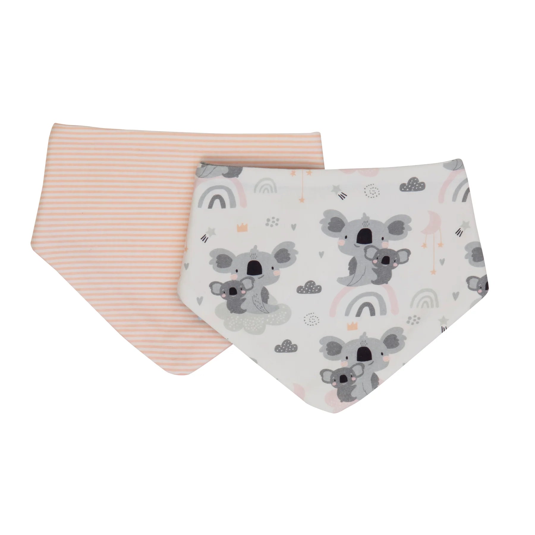 Bandana Bibs Reversible 2pk -  Pink Koala