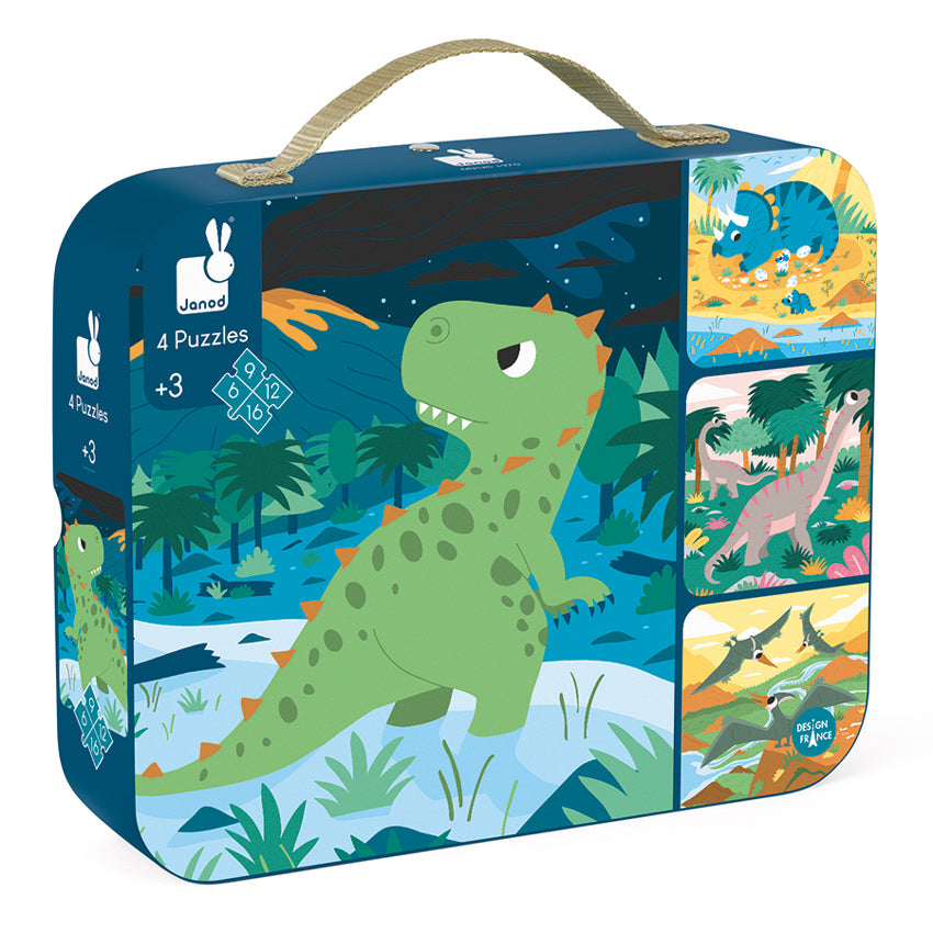 Janod - Progressive Dino Suitcase Puzzle