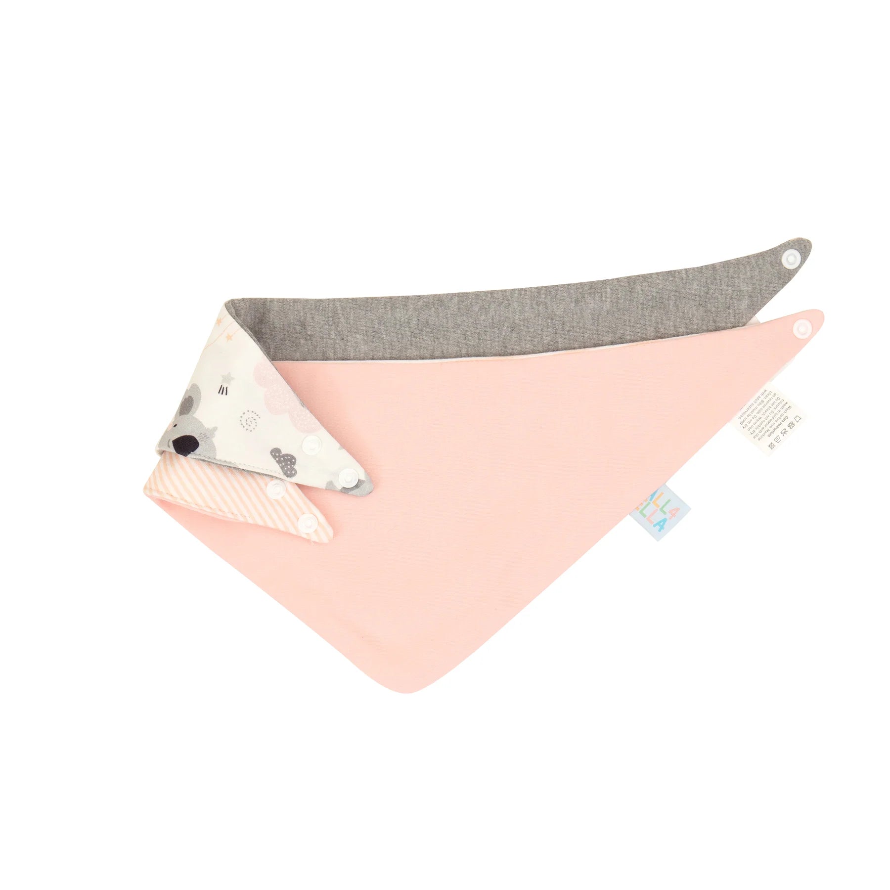 Bandana Bibs Reversible 2pk -  Pink Koala