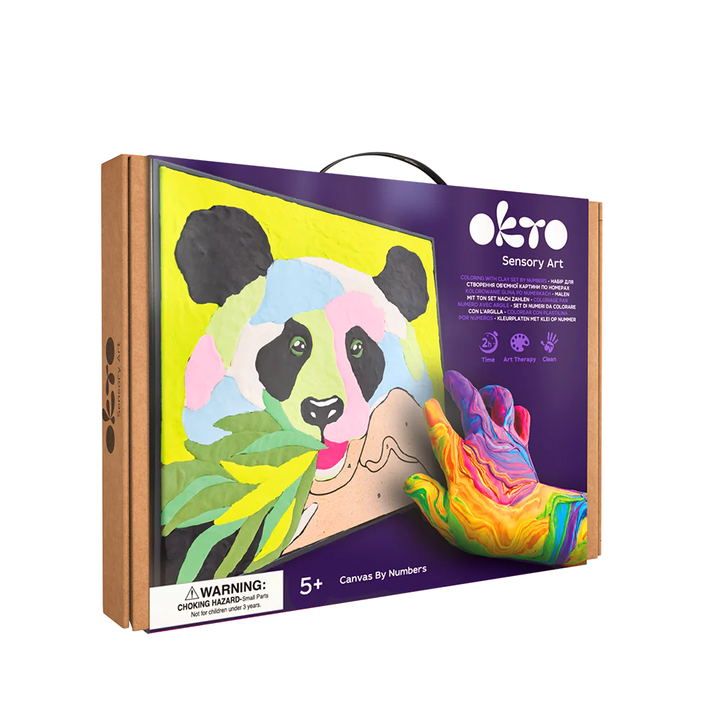 Okto - Panda Colouring With Clay Set