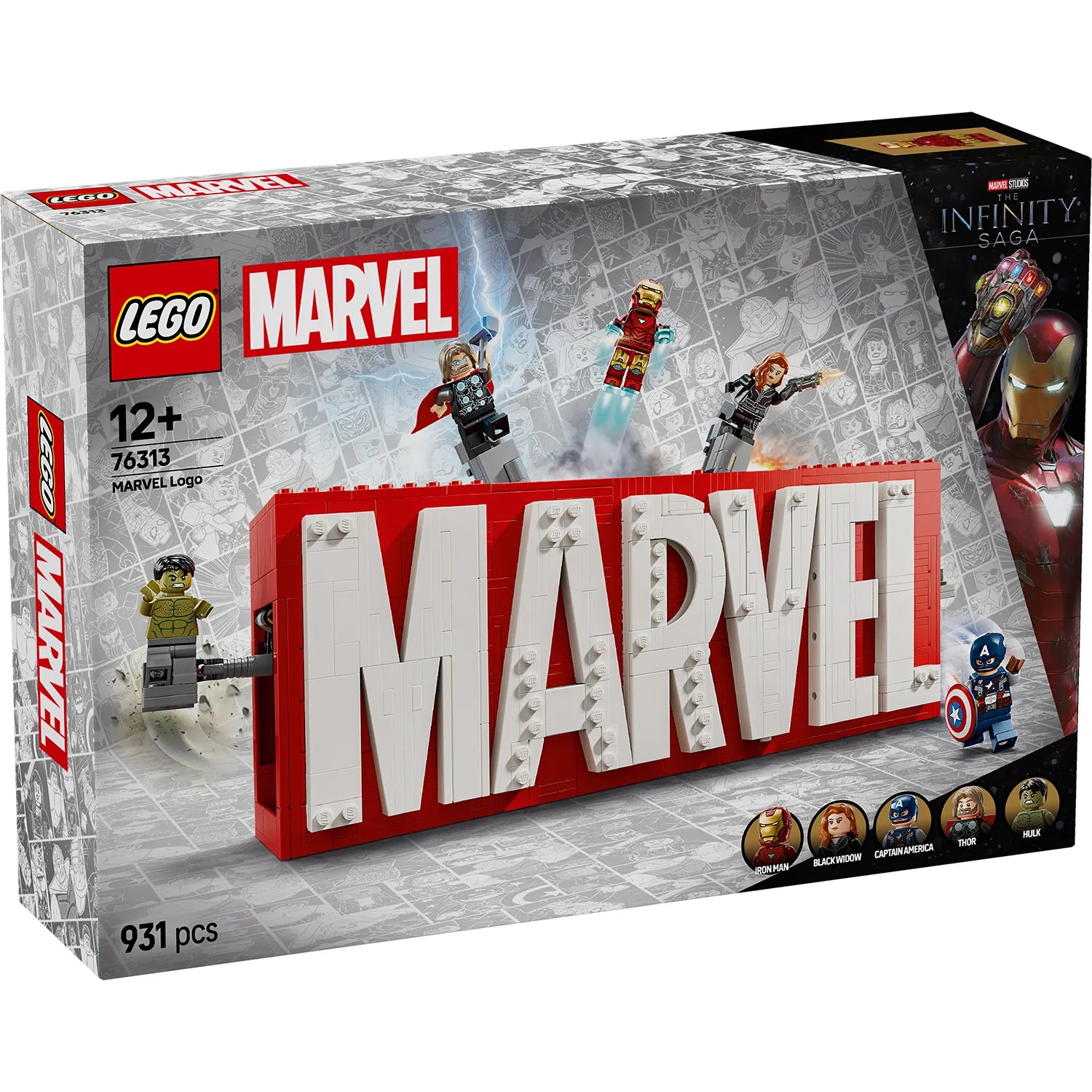 Marvel - MARVEL Logo & Minifigures (76313)