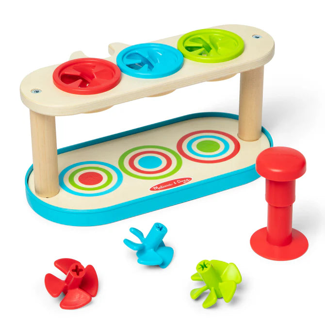 Melissa & Doug - Match & Push Spinning Tops