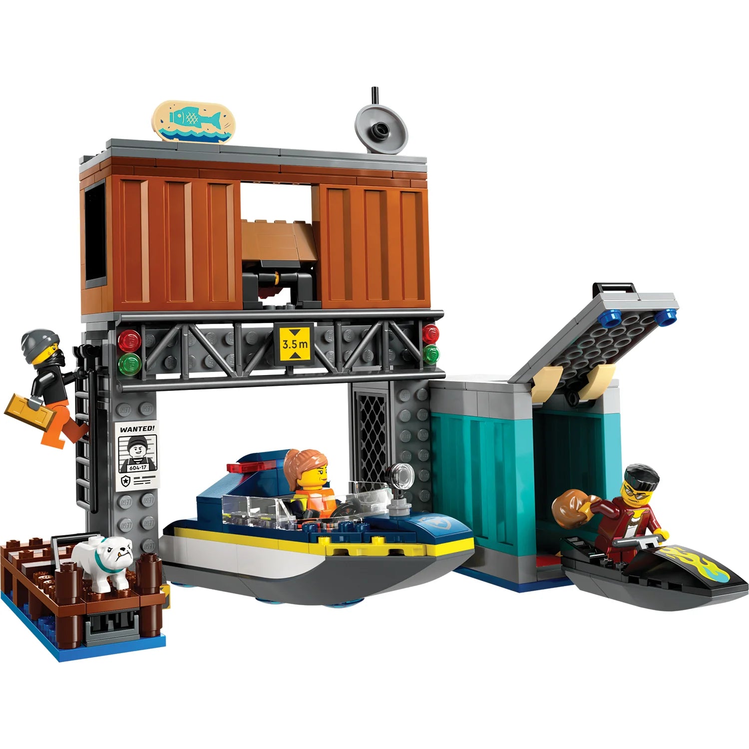 LEGO® City - Police Speedboat and Crooks' Hideout (60417)