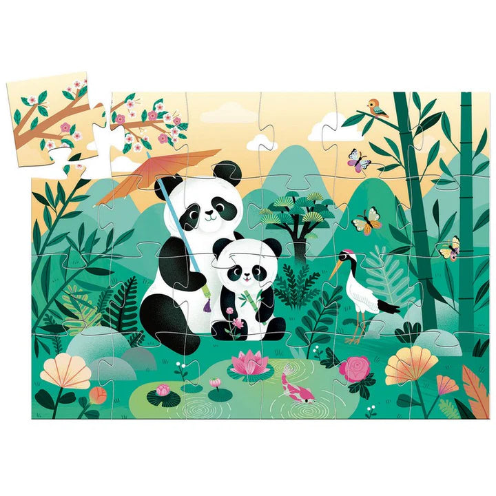 Djeco - Leo the Panda - 24 Piece Silhouette Puzzle