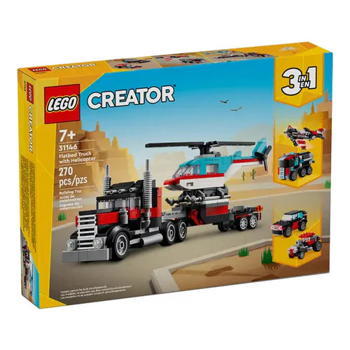 Creator 3-in-1 - Flatbed Truck with Helicopter (31146)