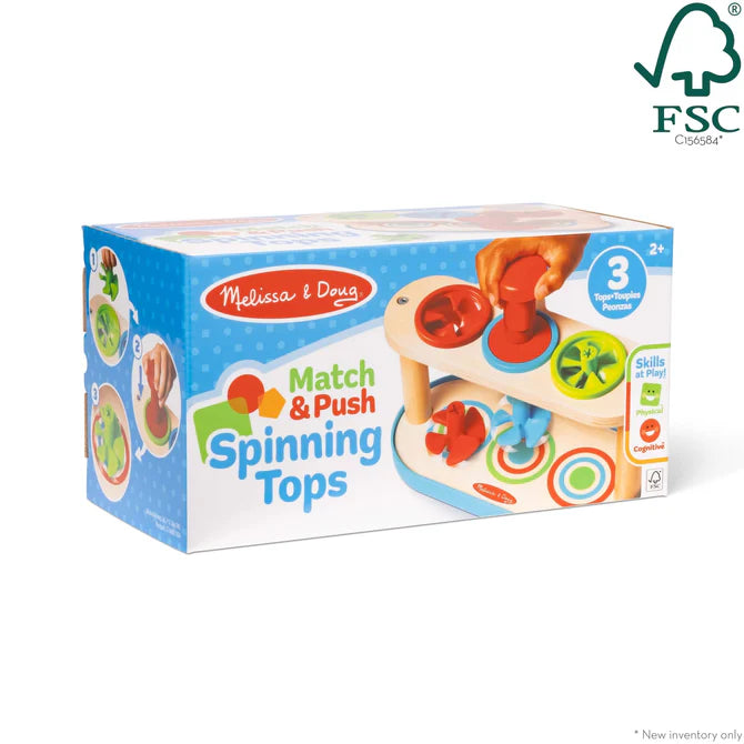 Melissa & Doug - Match & Push Spinning Tops