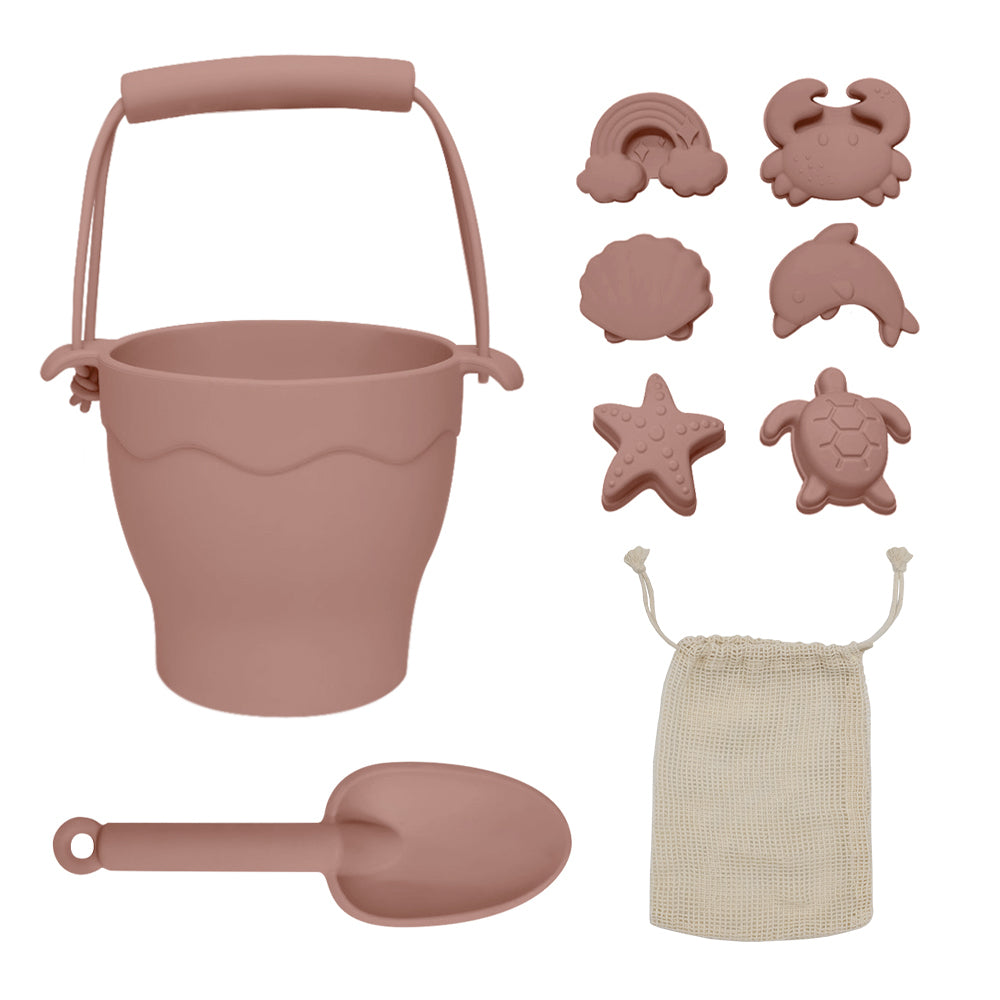 Playground - 8 Piece Bucket & Spade Set - Rose