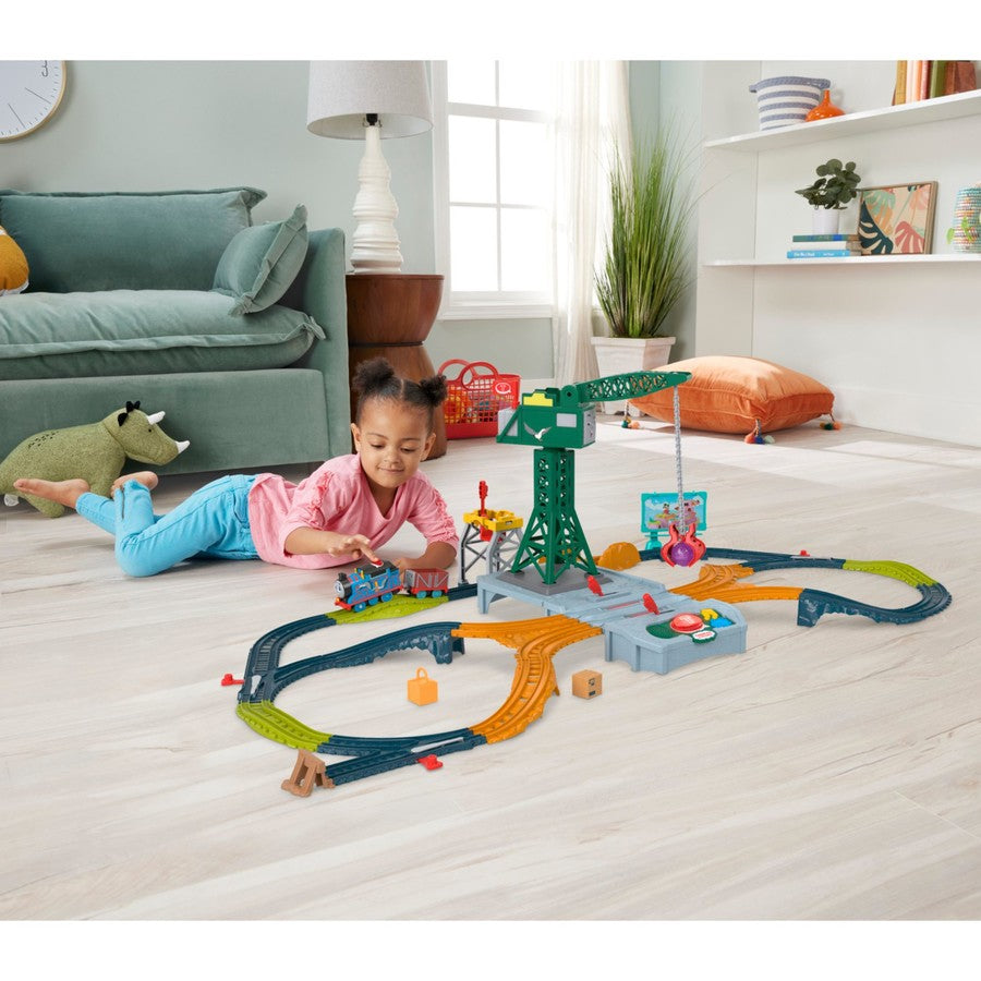 Motorised Thomas Talking Cranky Delivery Train Set Set