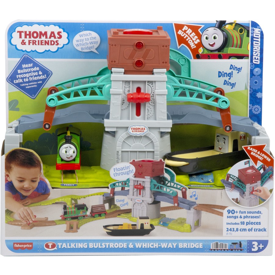 Thomas & Friends™ - Motorised Percy with Talking Bulstrode & Which-Way Bridge Set - NEW!