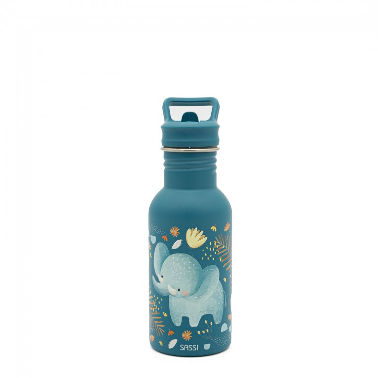 Stainless Steel Drink Bottle 500ml - Chewy the Elephant