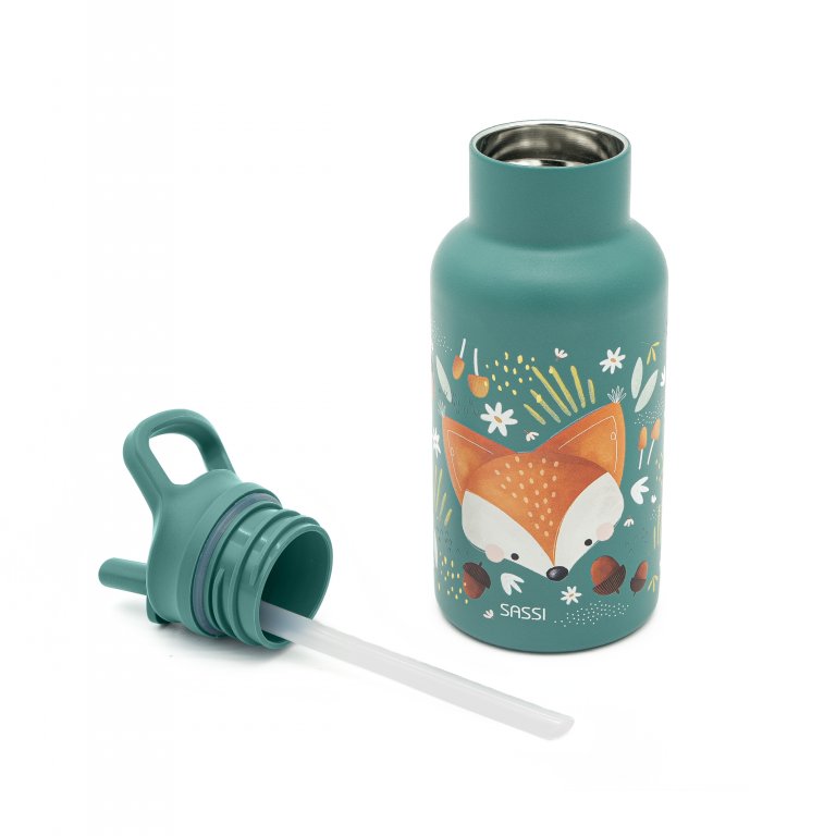 Stainless Steel Drink Bottle 500ml - Crunchy the Fox