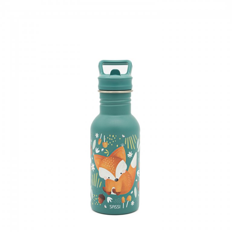 Stainless Steel Drink Bottle 500ml - Crunchy the Fox