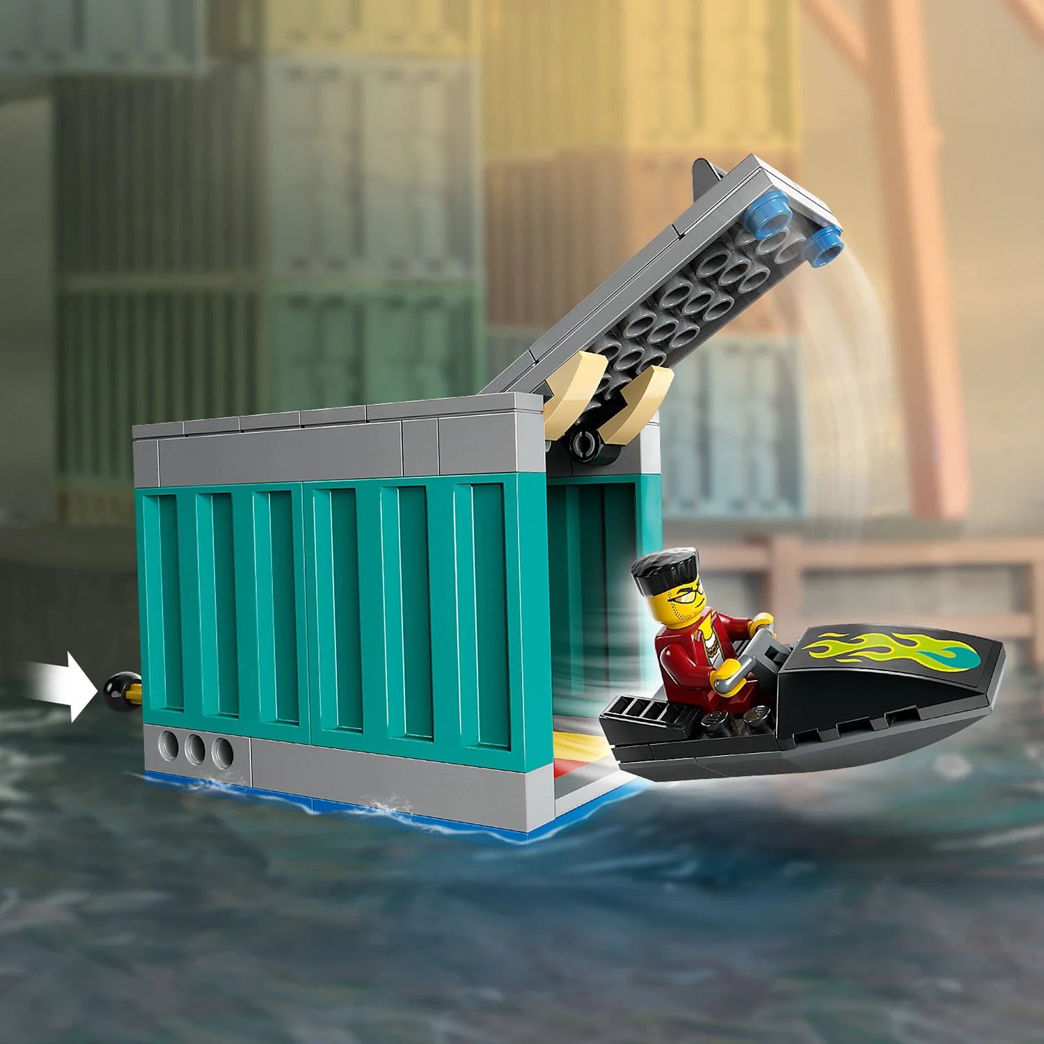 LEGO® City - Police Speedboat and Crooks' Hideout (60417)