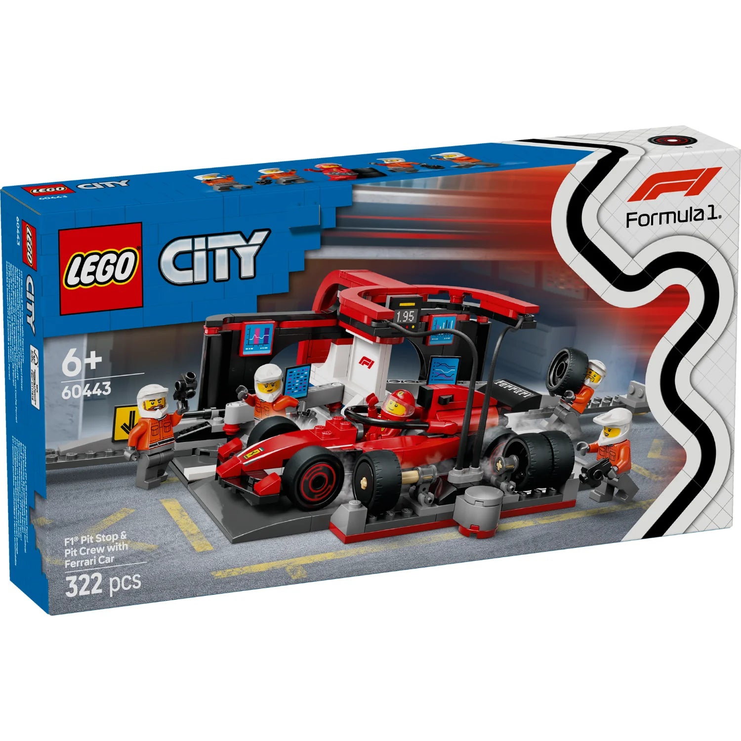 City F1® Pit Stop & Pit Crew with Ferrari Car (60443)