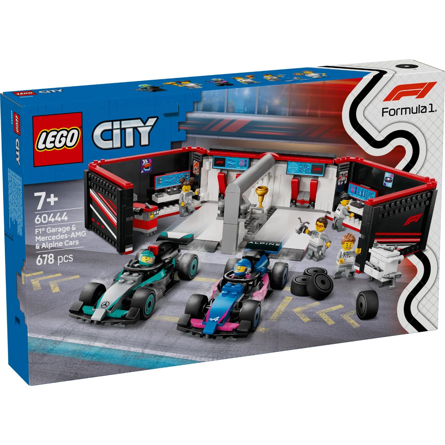 City - F1® Garage & Mercedes-AMG & Alpine Cars (60444)