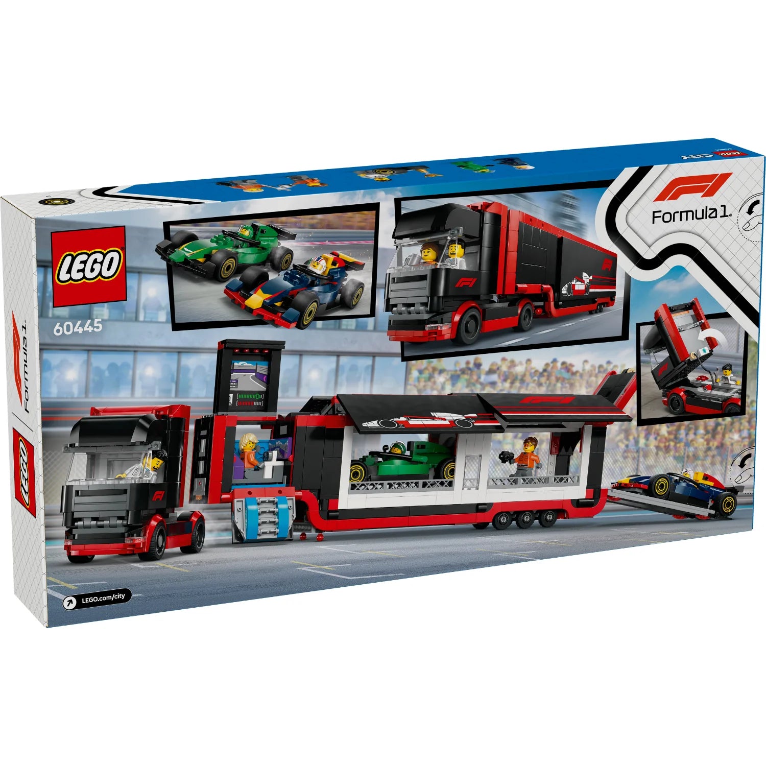 City F1® Truck with RB20 & AMR24 F1® Cars (60445)