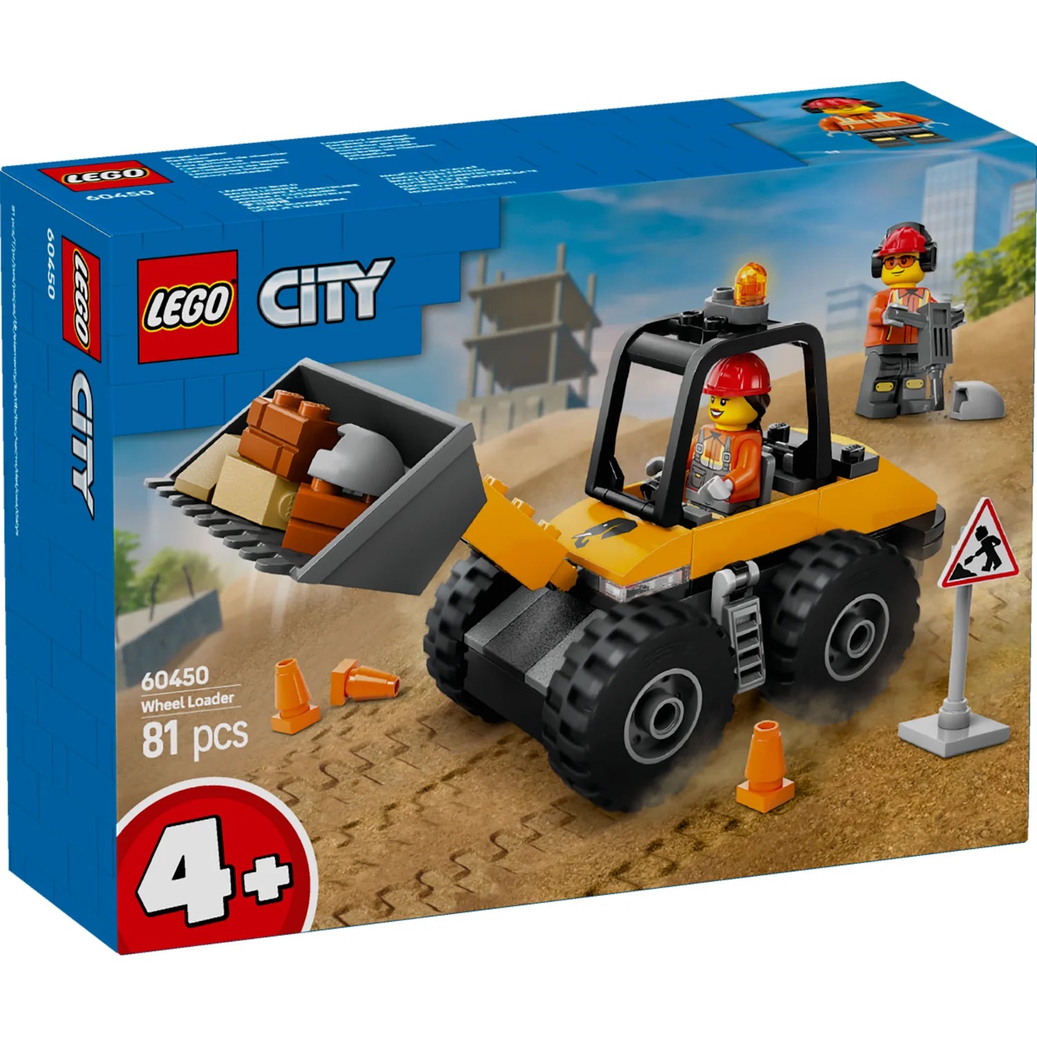 City - Yellow Construction Wheel Loader (60450)