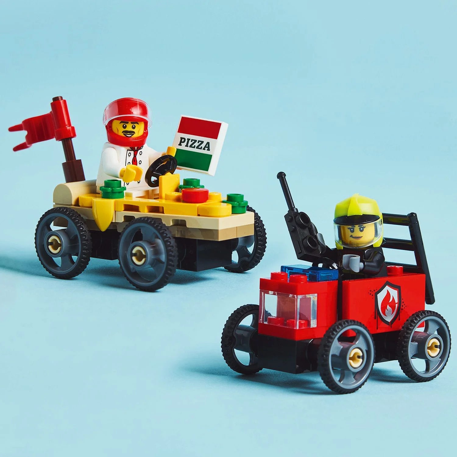 City Pizza vs. Fire Truck Race Car Pack (60458)