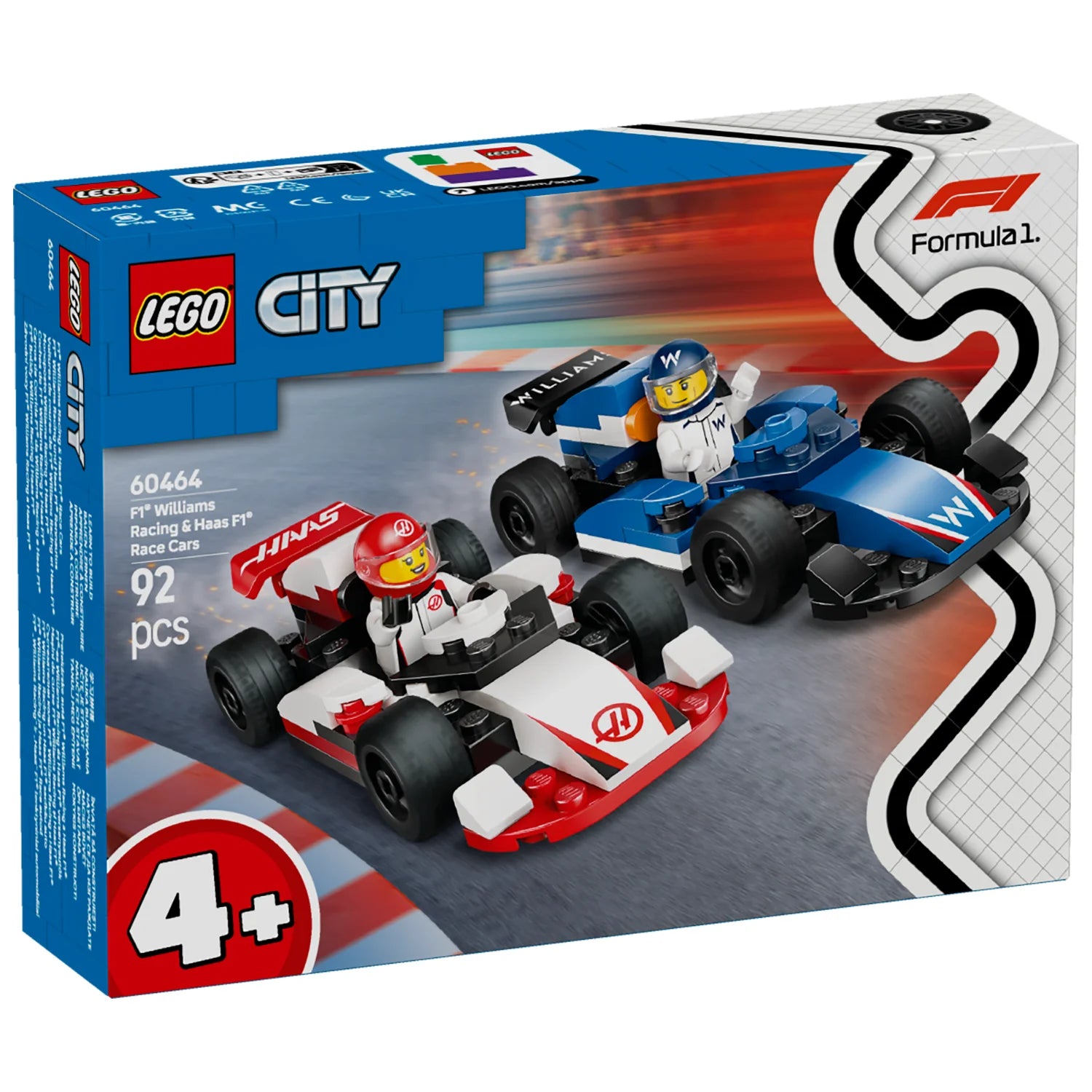 City - F1® Williams Racing & Haas F1® Race Cars (60464)