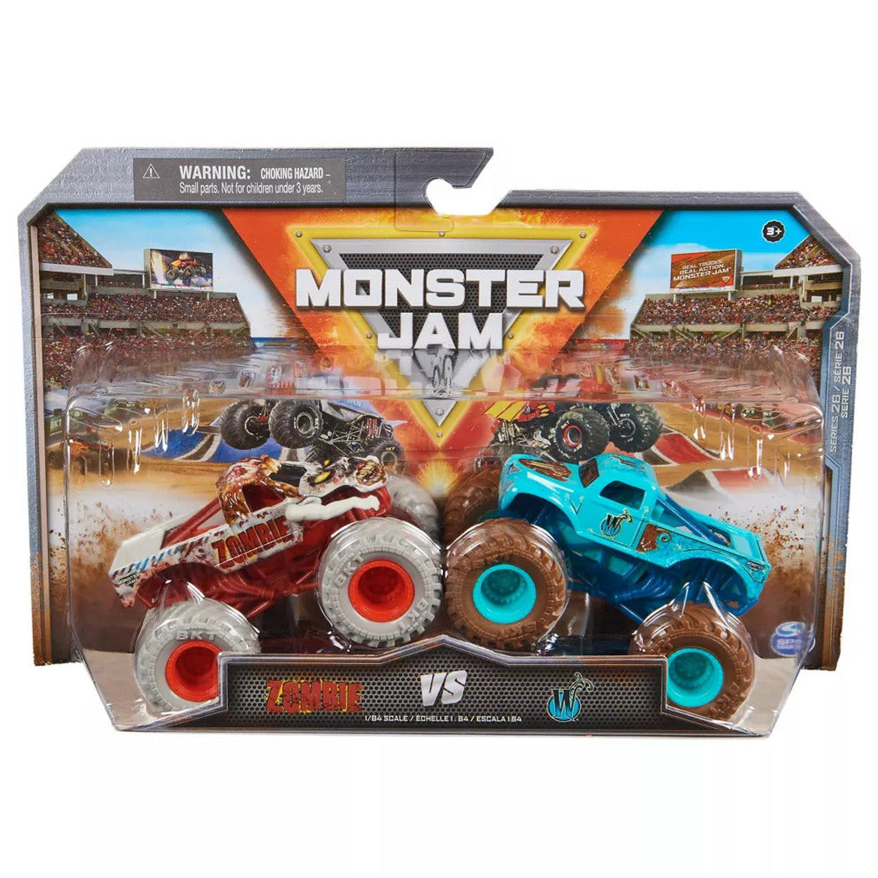 Monster Jam 1:64 Diecast Trucks - 2 Pack - Series 26