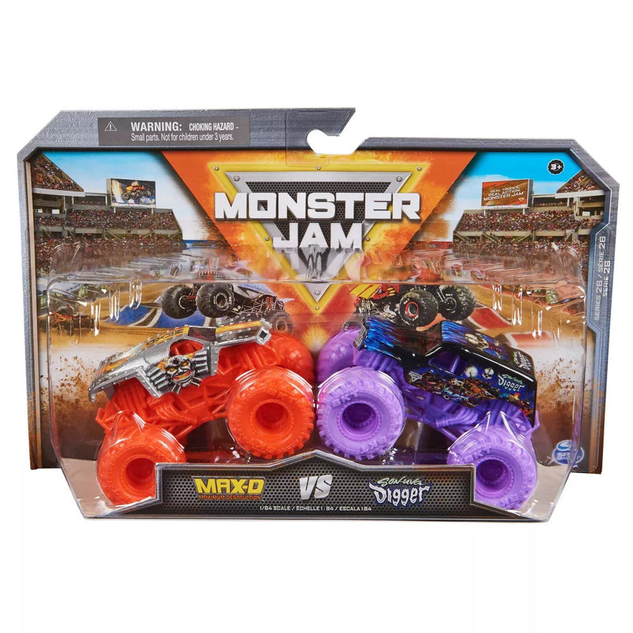 Monster Jam 1:64 Diecast Trucks - 2 Pack - Series 26