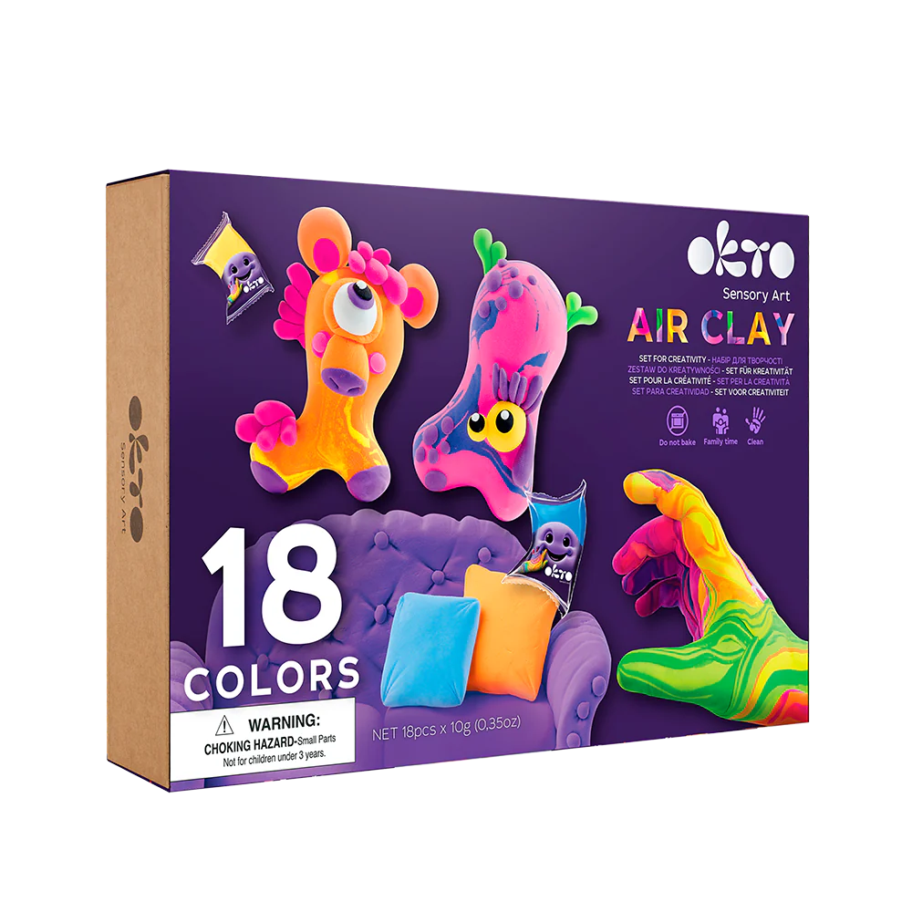 Sensory Art - 18 Colours Air Clay Creativity Set