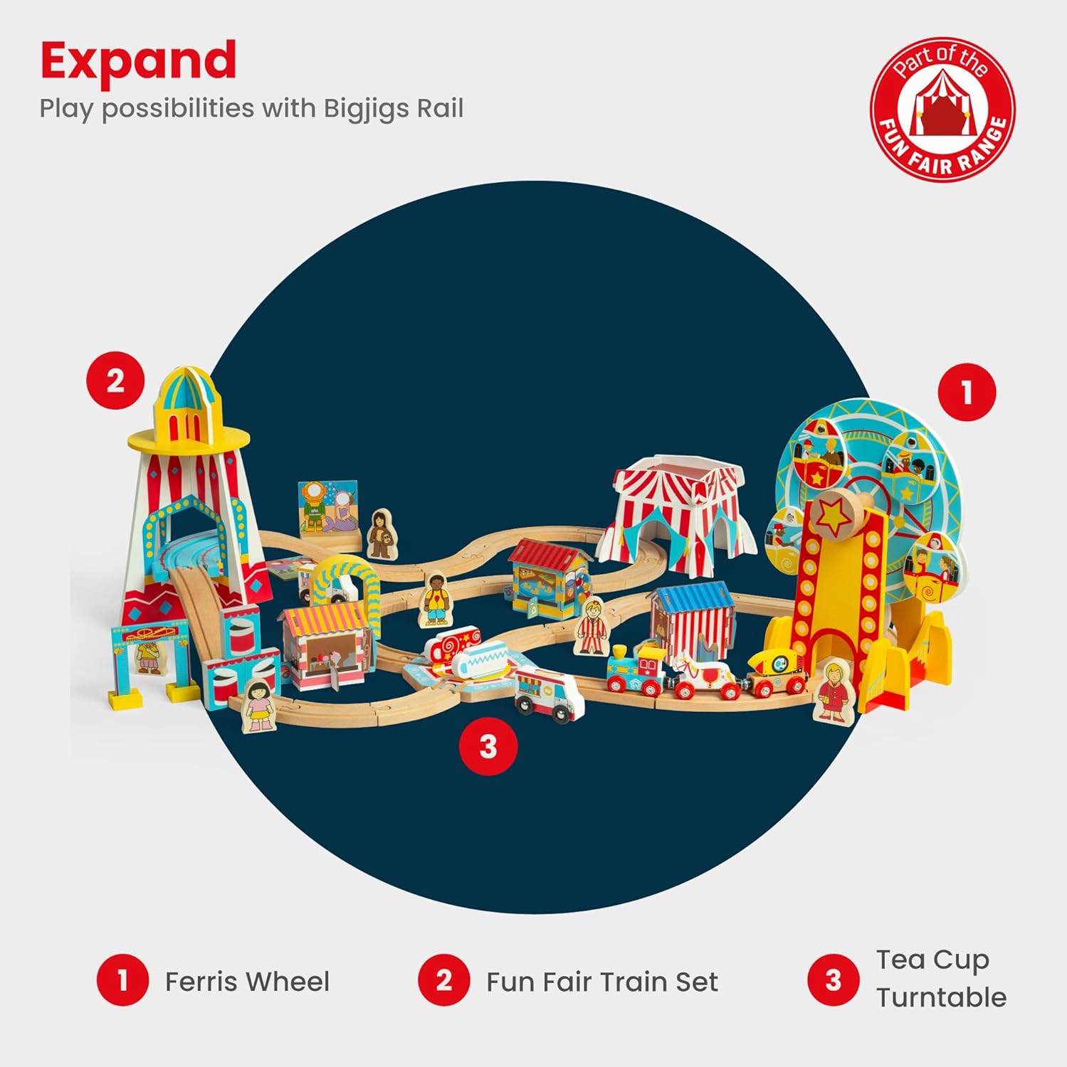 Bigjigs - Fun Fair Train Set