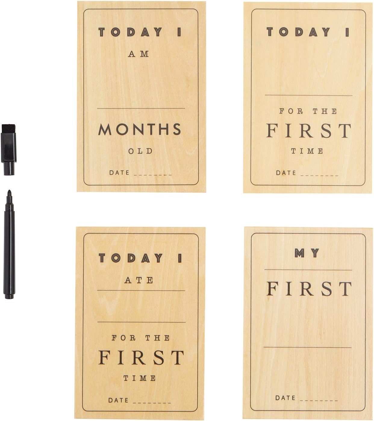 Personalized Timber Milestone Cards