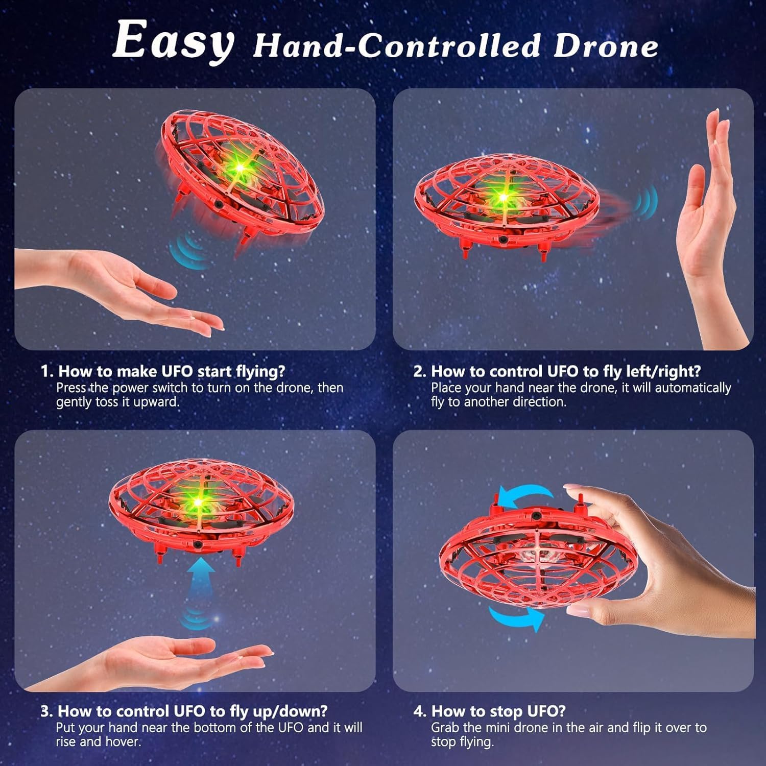 UFO Quadcopter - Red