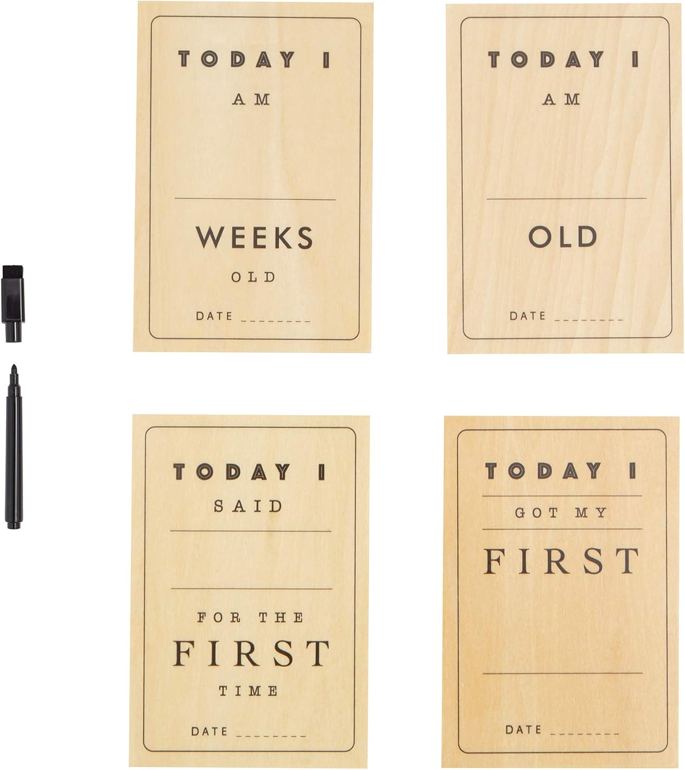 Personalized Timber Milestone Cards