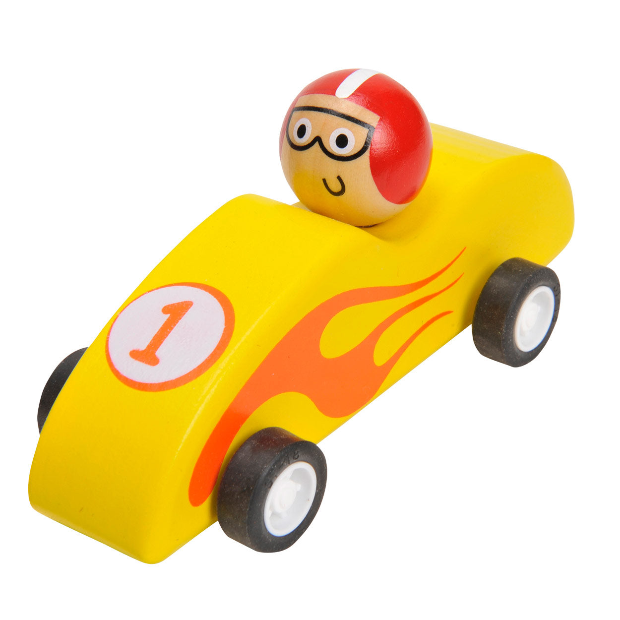 Wooden Pull-back Racing Car