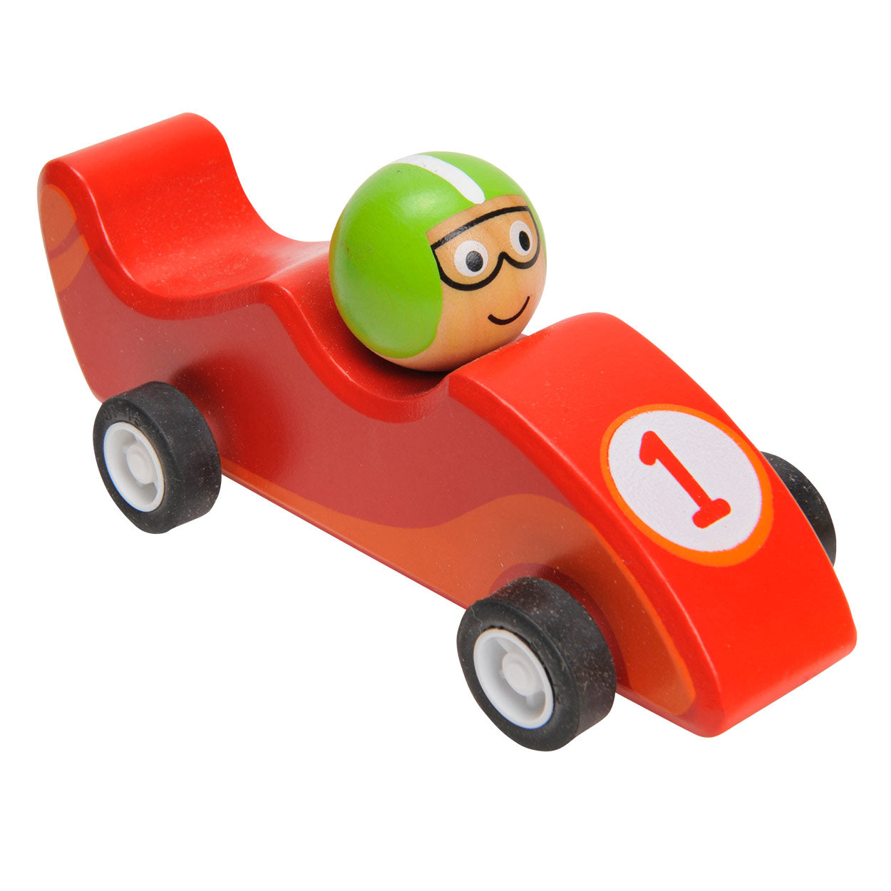 Wooden Pull-back Racing Car