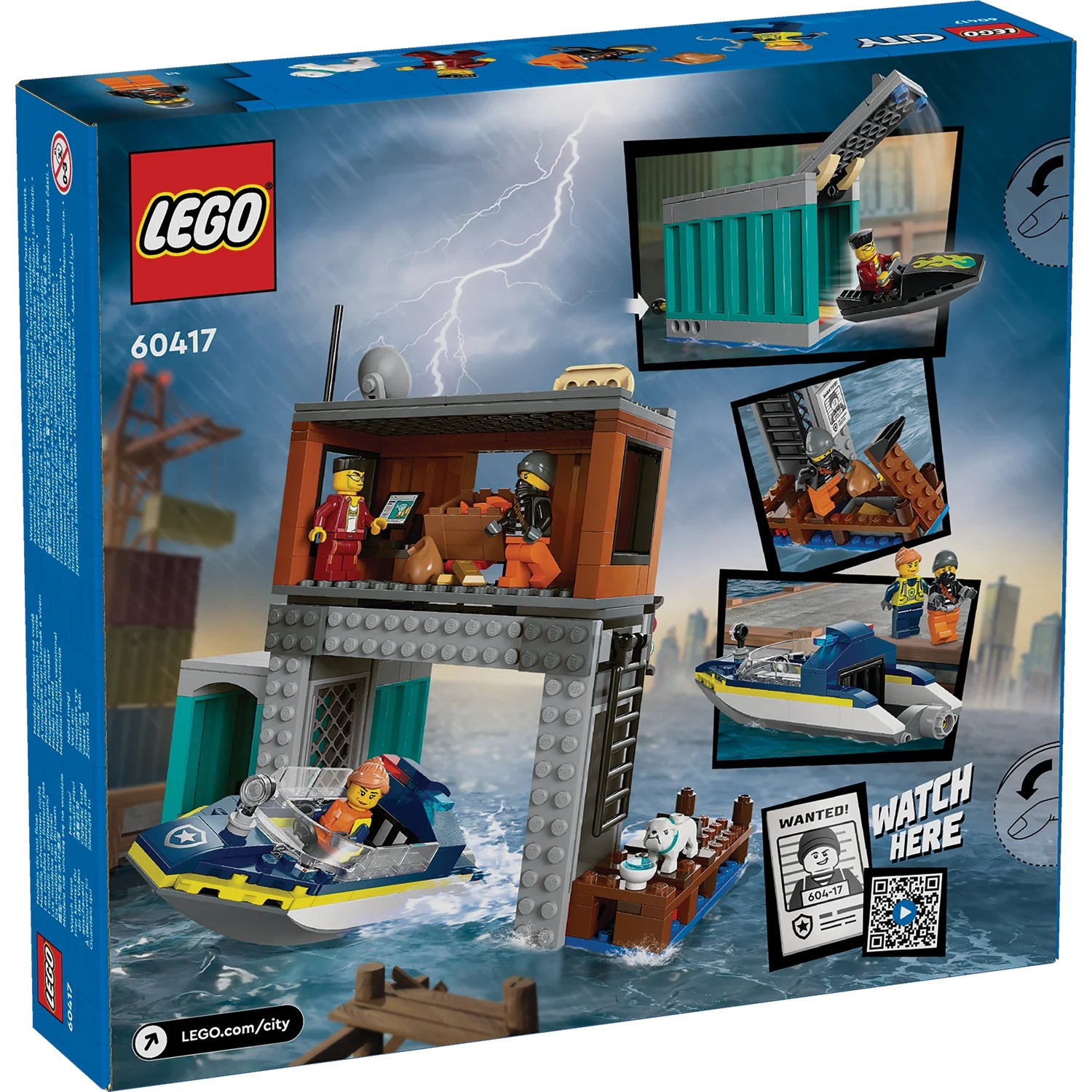 LEGO® City - Police Speedboat and Crooks' Hideout (60417)