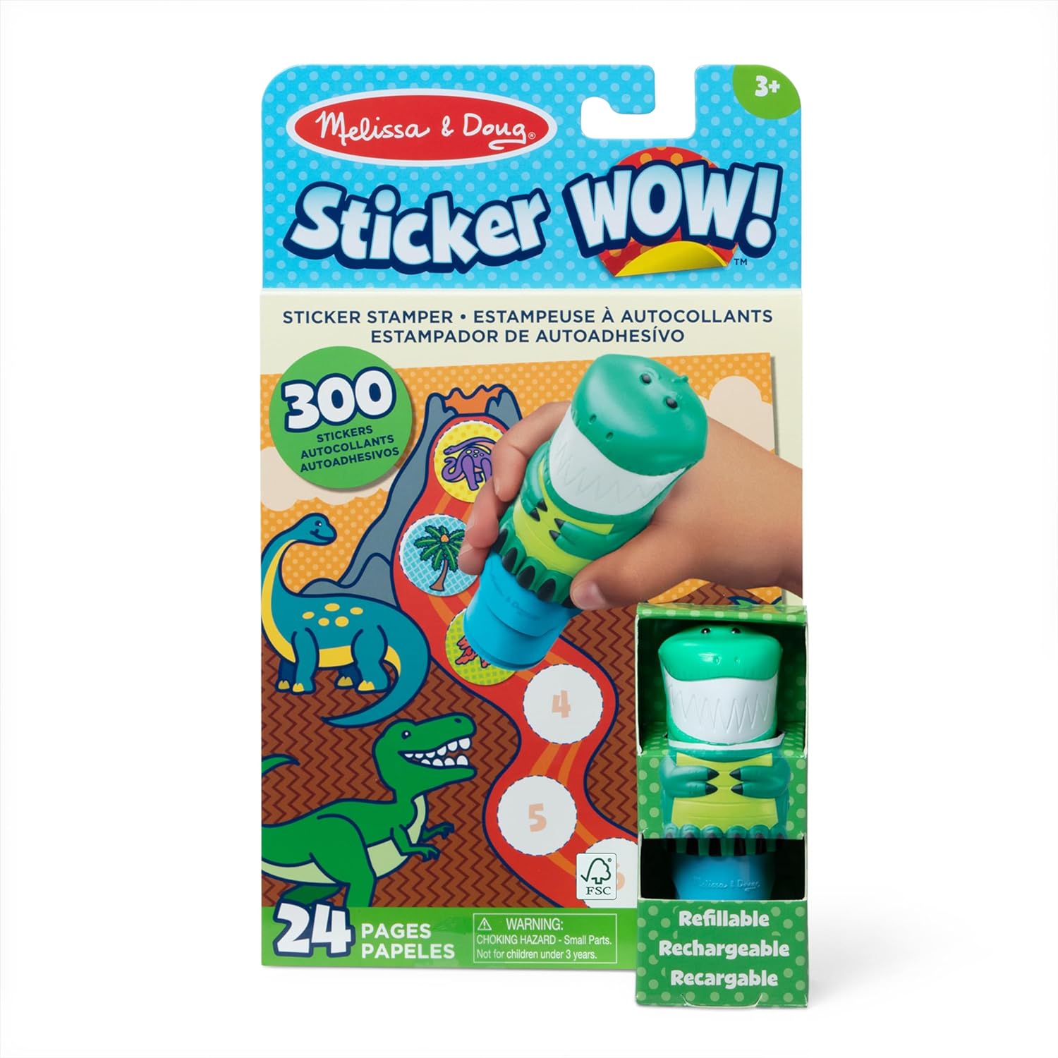 Melissa & Doug – Sticker WOW! Activity Pad Set - Olive the Dinosaur - NEW!