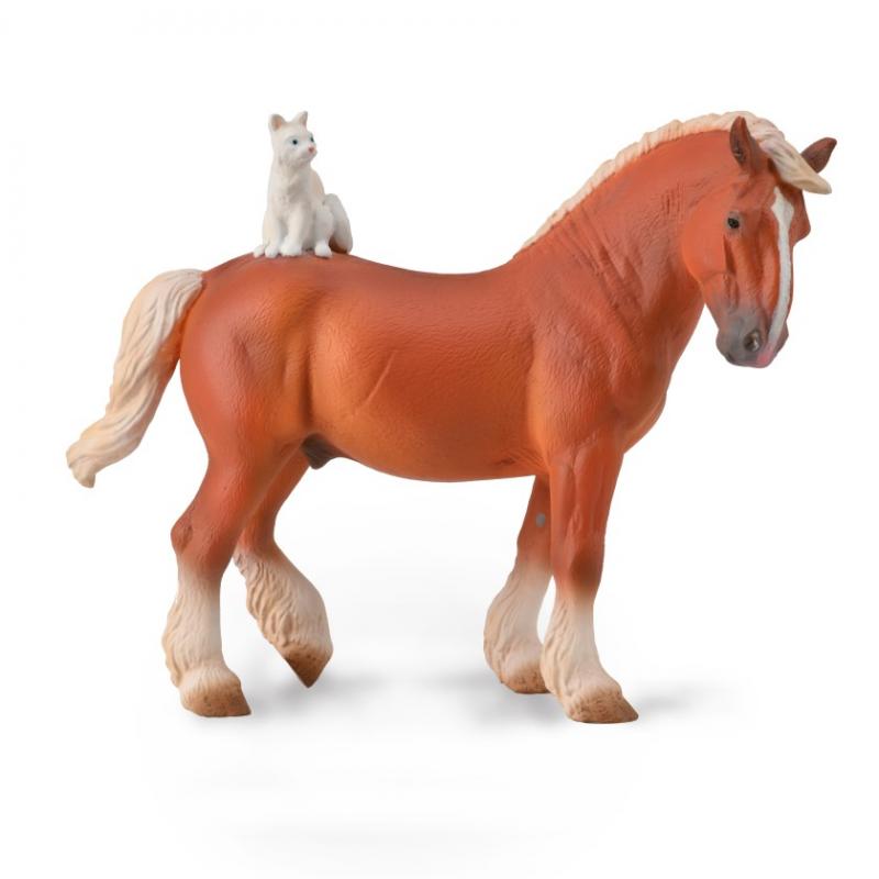 Draft Horse with Cat, Extra Large (88916)