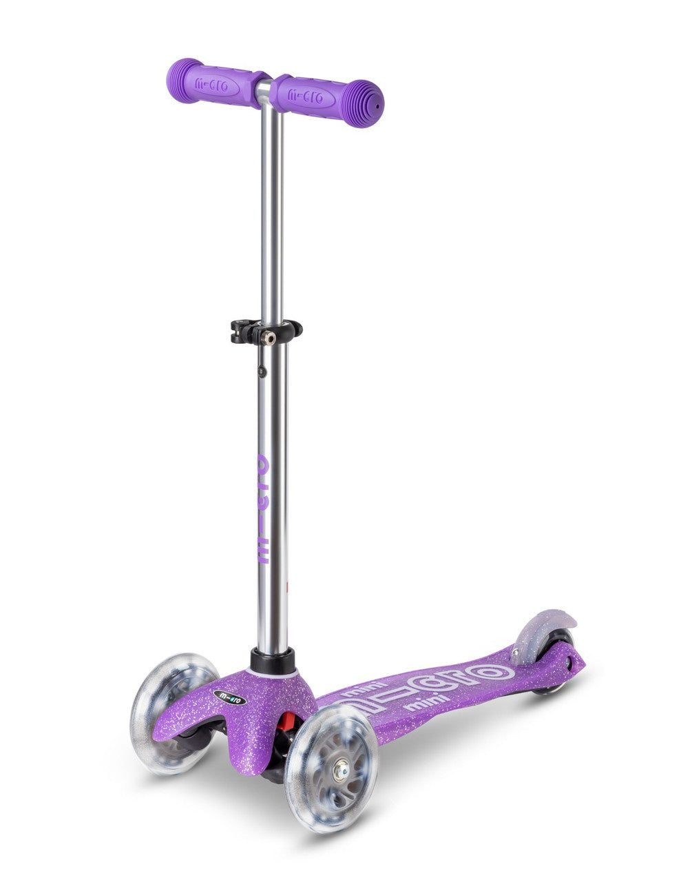 Micro Mini Deluxe Scooter - LED Light Up Wheels - Fairy Glitter Purple 2-5 years