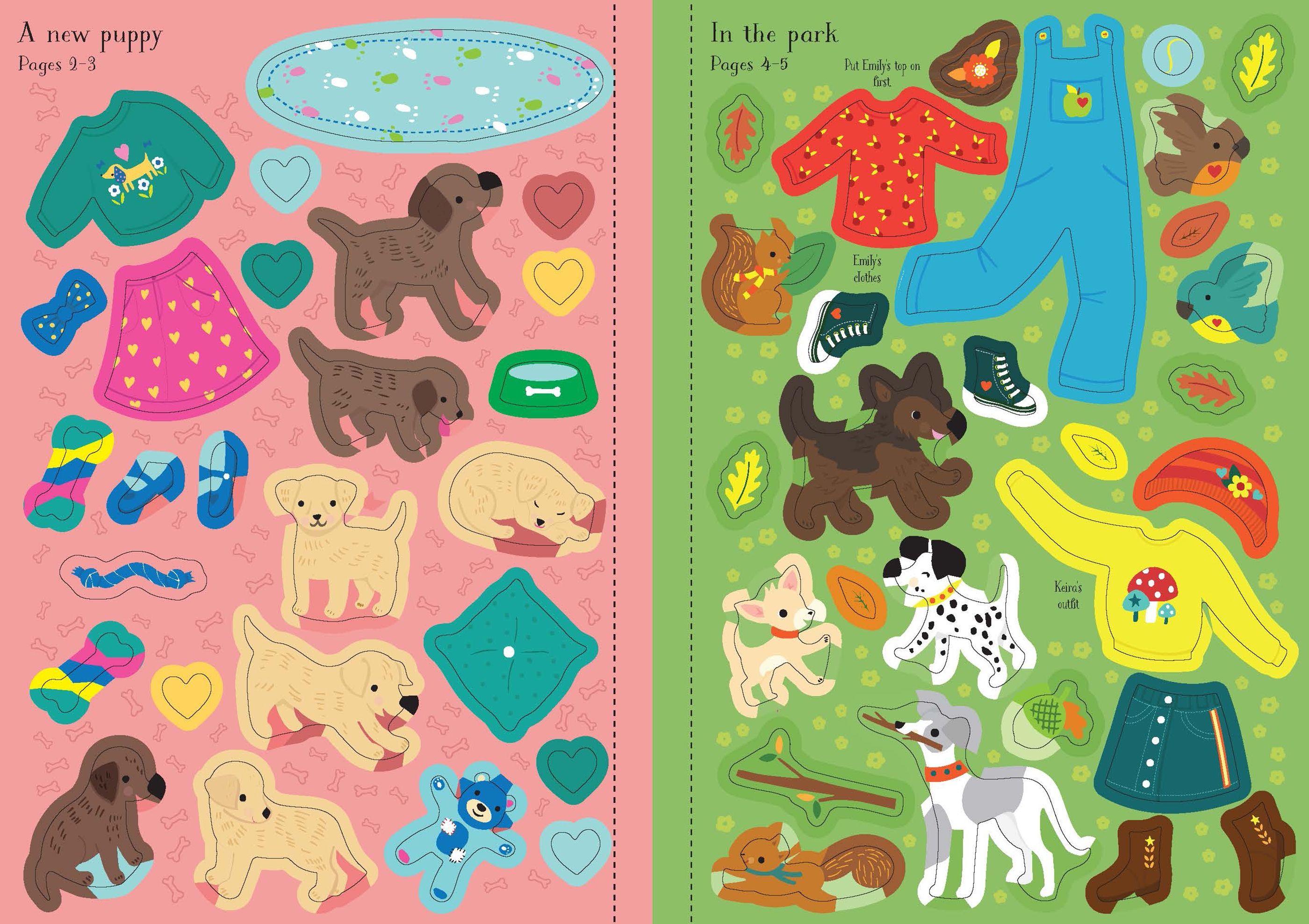 Little Sticker Dolly Dressing - Puppies