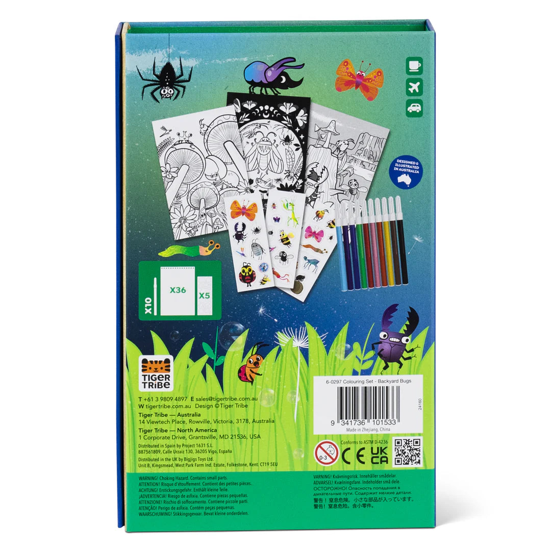 Tiger Tribe - Colouring Set - Backyard Bugs