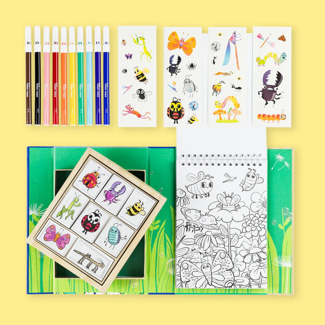 Tiger Tribe - Colouring Set - Backyard Bugs