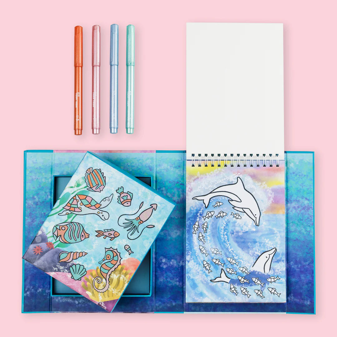 Tiger Tribe - Shimmer Colouring Set - Sea Life