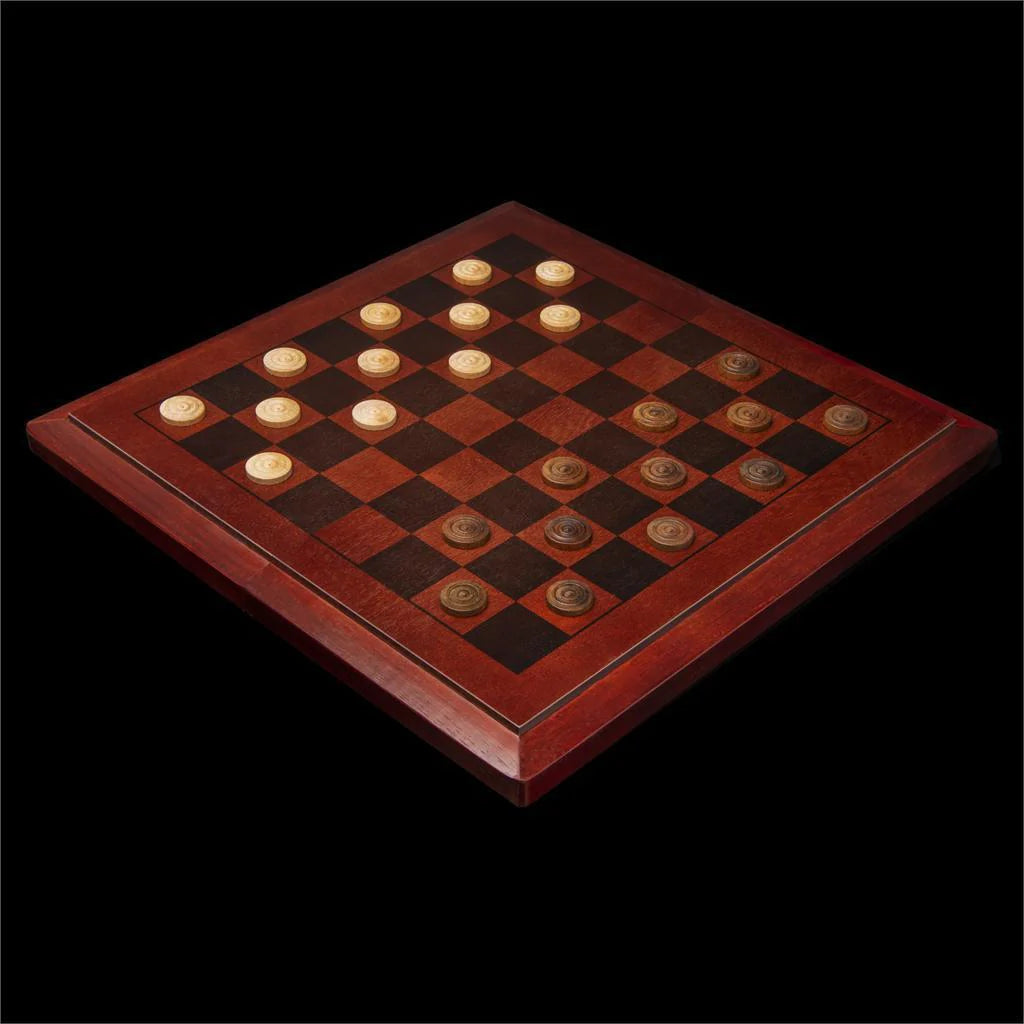 Classic Games Deluxe Wooden Backgammon, Chess & Checkers