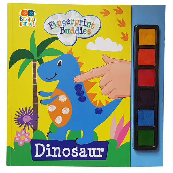 Buddy & Barney - Fingerprint Buddies Book - Dinosaur