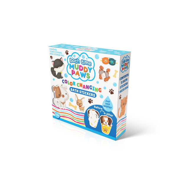 Buddy & Barney - Colour Changing Bath Stickers - Muddy Paws