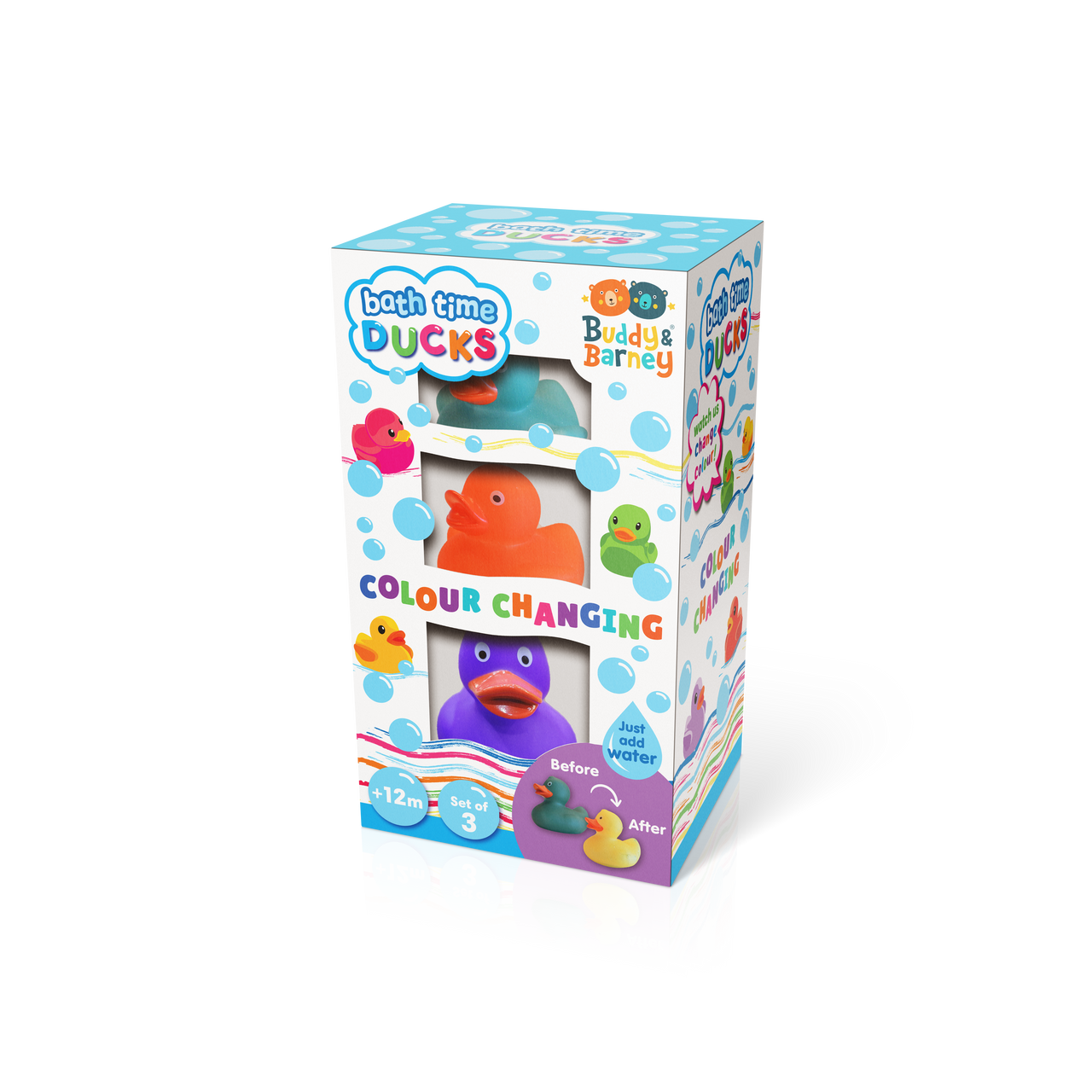 Buddy & Barney - Bath Time Colour Changing Ducks Set