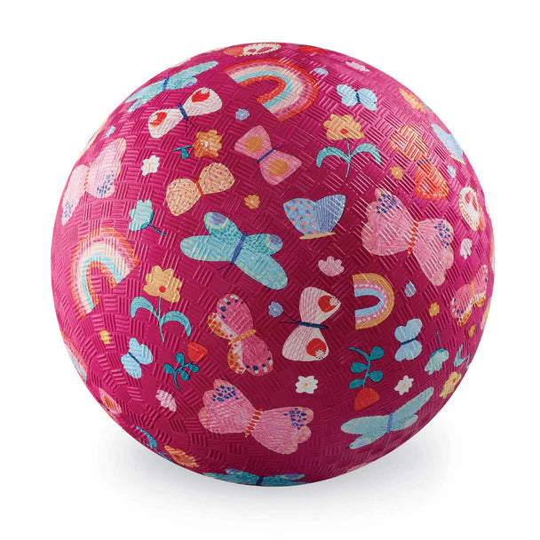 Crocodile Creek - 7 inch Playground Ball - Butterfly Fields