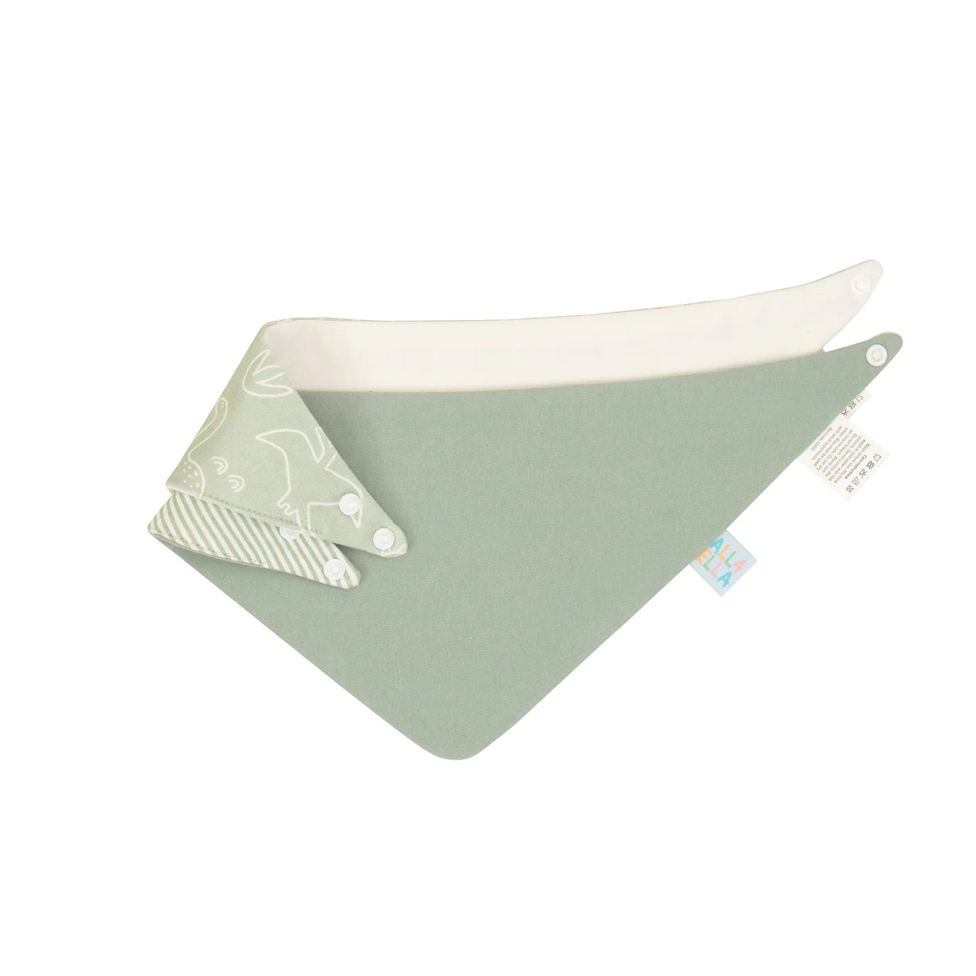 Bandana Bibs Reversible 2pk - Sage Dino