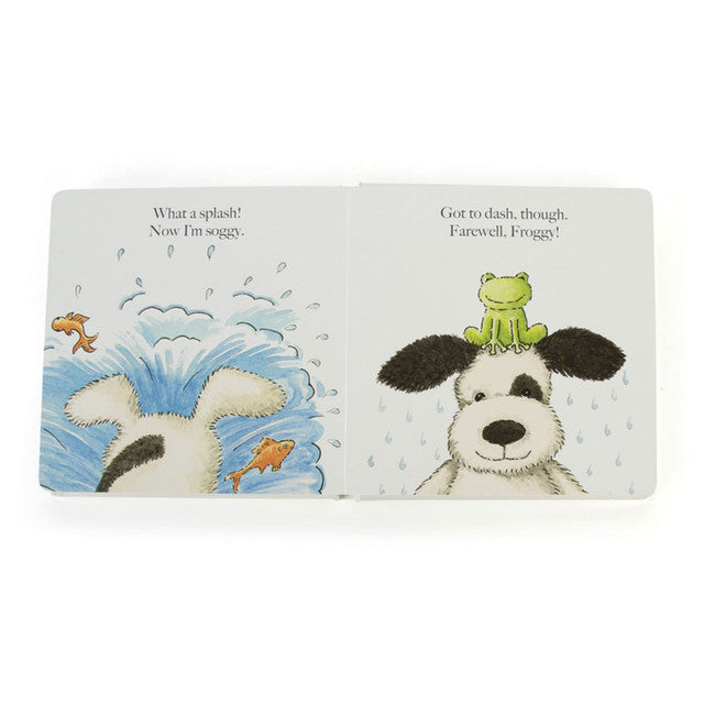 Jellycat - Puppy Makes Mischief Board Book (featuring Bashful Black and Cream Puppy)