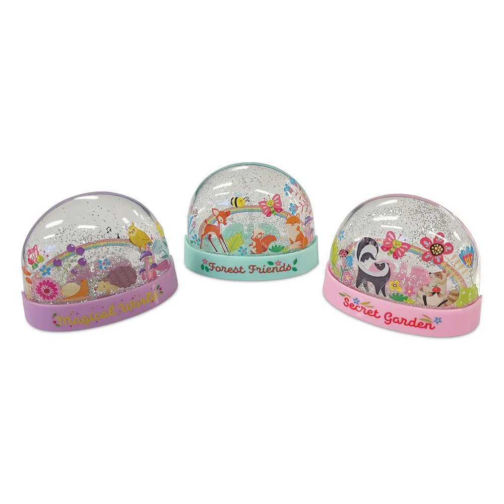 KidzMaker - Mini Glitter Rainbow Water Domes