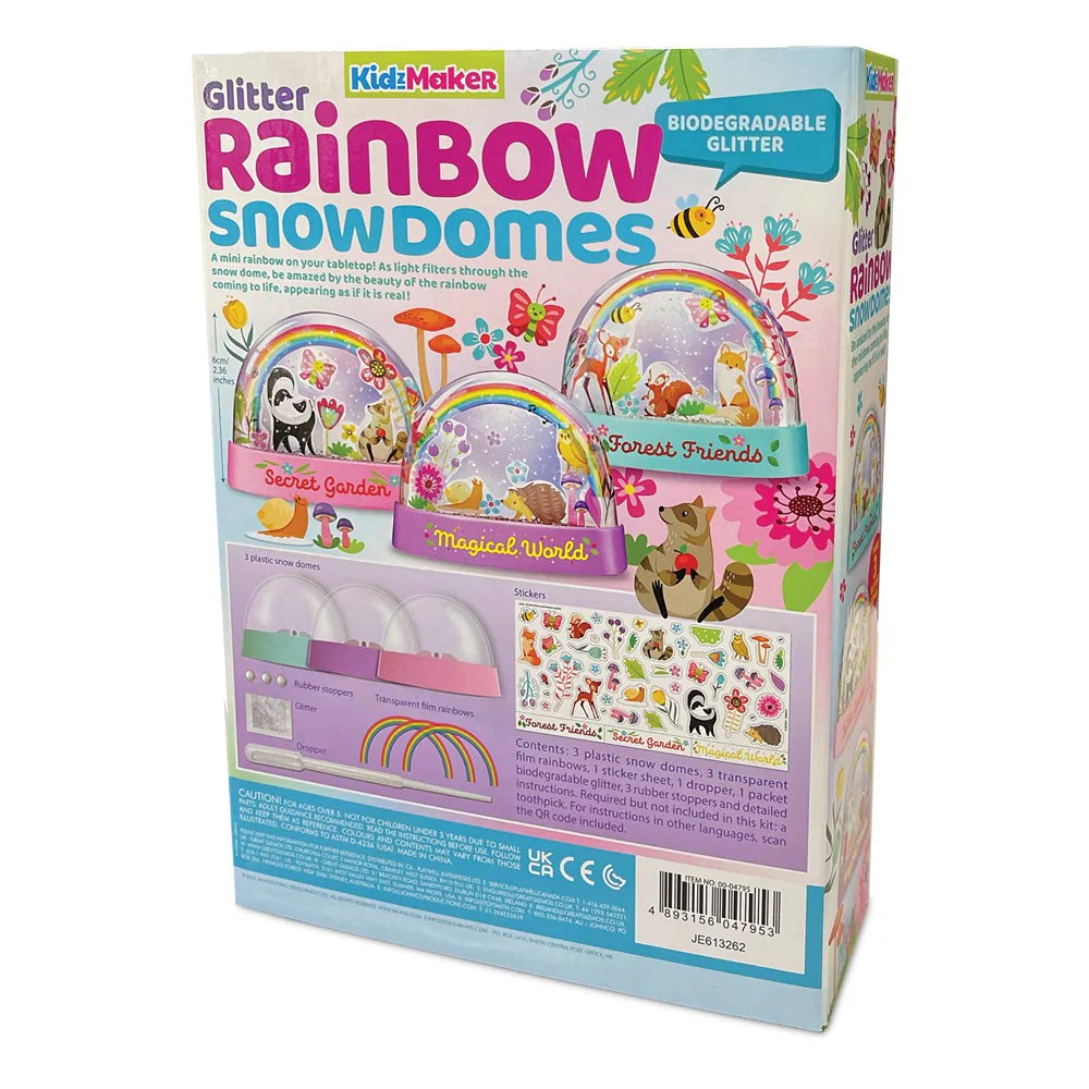 KidzMaker - Mini Glitter Rainbow Water Domes